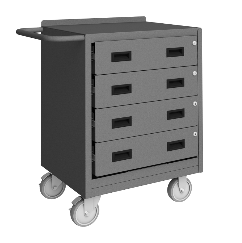 Durham 2202-95 Mobile Bench Cabinet, 4 Drawers, 18-1/4 X 30-1/8 X 36-3/8