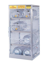Load image into Gallery viewer, Justrite™ Cylinder locker for safe storage of 8 horizontal 20 or 33-lb. LPG cylinders.