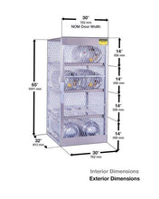 Load image into Gallery viewer, Justrite™ Cylinder locker for safe storage of 8 horizontal 20 or 33-lb. LPG cylinders.