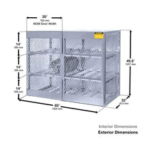 Load image into Gallery viewer, Justrite™ Cylinder locker for safe storage of 12 horizontal 20 or 33-lb. LPG cylinders.
