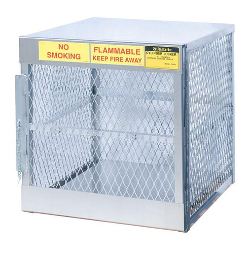 Justrite 23009 CYLINDER LOCKER, 4 VERTICAL