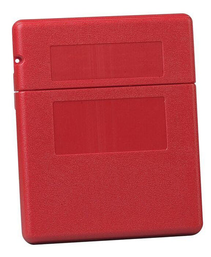 Justrite Document Storage Box for SDS, Medium-sized, Lockable Flip-top, Single Pack, Plastic, Red - S23303