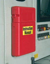 Load image into Gallery viewer, Justrite Document Storage Box for SDS, Medium-sized, Lockable Flip-top, Single Pack, Plastic, Red - S23303