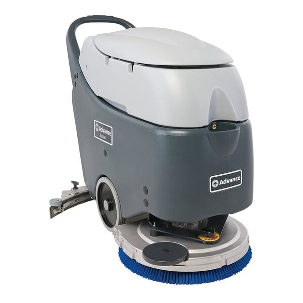 Advance SC450™ Two 105 Ah wet batteries, onboard charger, splash skirt and pad holder, Scrubber