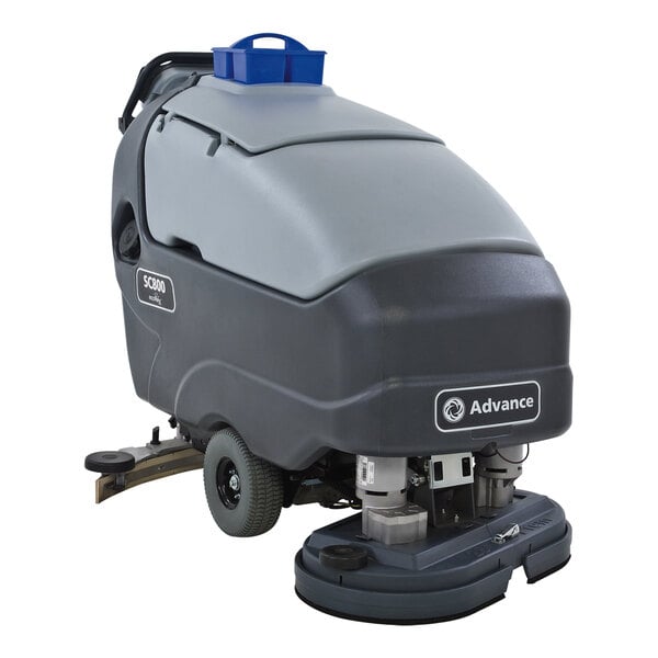 Advance 56112457 SC800™ ST 34D Walk-Behind Floor Scrubber Four 310 Ah wet batteries, shelf charger, pad holders