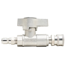 Load image into Gallery viewer, MTM Hydro Veloci SS10 Stainless 3/8" Ball Valve w/SS QC Installed - 20.0152