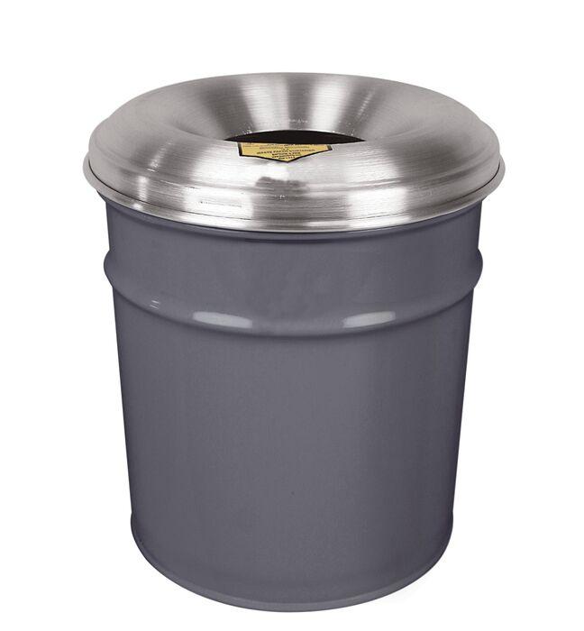 Justrite 26604W CAN, CF DRUM W/HEAD, 4.5G, WHT