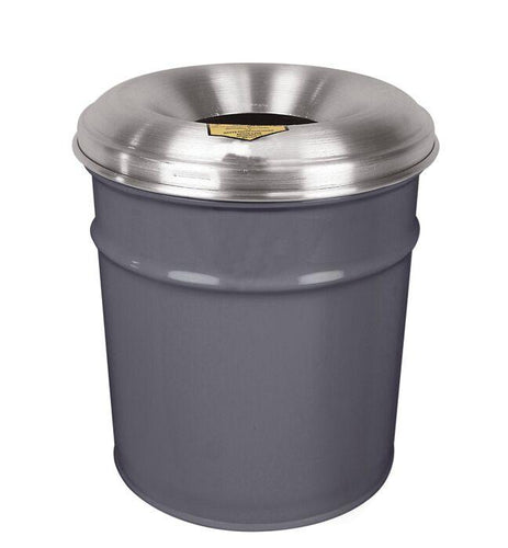 Justrite 26604W CAN, CF DRUM W/HEAD, 4.5G, WHT