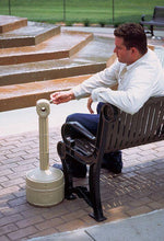 Load image into Gallery viewer, Justrite 1 Gallon Plastic Outdoor Ashtray, Personal Smoker&#39;s Ceasefire®, Adobe Beige - 26806B