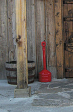 Load image into Gallery viewer, Justrite 2.5 Gallon Heavy Duty Cigarette Butt Can, Plastic Topper, Steel Base and Neck, Red - 26810R