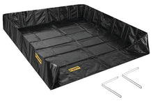 Load image into Gallery viewer, 20' x 20' x 18", 4488 Gallon Spill Capacity, Spill Berm with Angle Brackets, QuickBerm®, Black - 28092