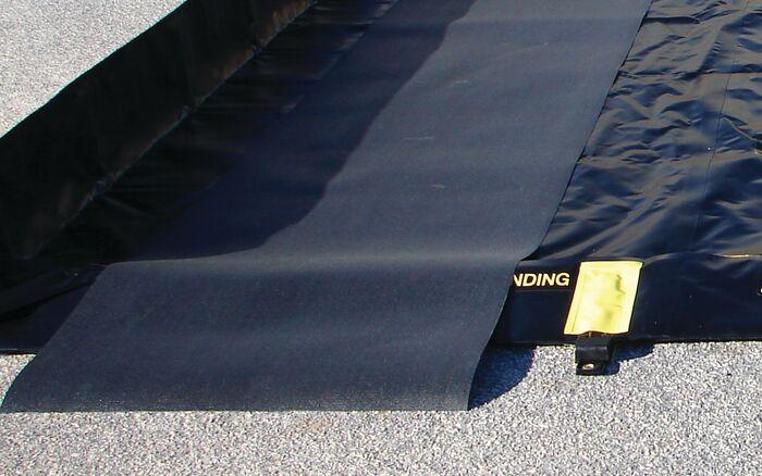 Justrite 3'W x 16'L, Track Mat, Black - 28348