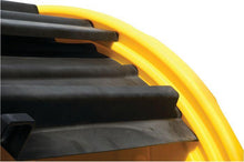 Load image into Gallery viewer, Justrite™ EcoPolyBlend® DrumShed with rolltop doors, accommodates 2 drums, optional ramp, Poly