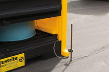 Load image into Gallery viewer, Justrite™ EcoPolyBlend® DrumShed with rolltop doors, accommodates 2 drums, optional ramp, Poly