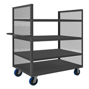 Durham 2SPT-EX3060-4-2K-6PU-95 2 Sided Mesh Truck, 4 Shelves