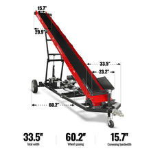Load image into Gallery viewer, MechMaxx Firewood Conveyor, 7HP 212cc Gasoline Powered Max. 124" Lift Height, 236'' Length, 16" Width, HC2016