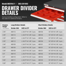 Load image into Gallery viewer, MechMaxx Heavy Duty Modular Drawer Cabinet - 11 Drawer, 59" H x 28.5" W x 28.5" D Tool Storage Organizer, Steel Construction