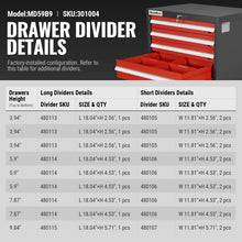 Load image into Gallery viewer, MechMaxx Heavy Duty Modular Drawer Cabinet – 9 Drawer, 59" H x 28.5" W x 22.5" D Tool Storage Organizer, Steel Construction