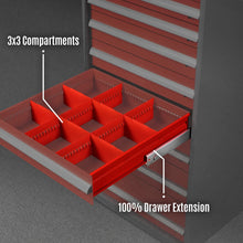 Load image into Gallery viewer, MechMaxx Heavy Duty Modular Drawer Cabinet - 11 Drawer, 59" H x 28.5" W x 28.5" D Tool Storage Organizer, Steel Construction