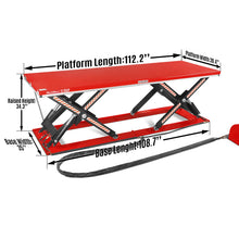 Load image into Gallery viewer, MechMaxx Stationary Electric Hydraulic Parallel Double Scissor Lift Table 6600lb Capacity, 112.9" x 39.4"Platform, 34.3"Lift Height, UL Certified Motor, ELT66P