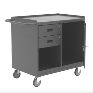 Durham 3118-95 Mobile Bench Cabinet, 1 Door, Steel Top, 24-1/4 X 42-1/8 X 36-3/8