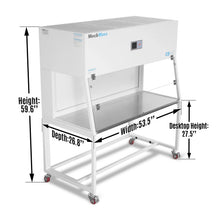 Load image into Gallery viewer, MechMaxx 53.5″ Wide CB-H2 Horizontal Laminar Flow Clean Bench with HEPA Filtration &amp; UV Sterilization | ISO Class 5