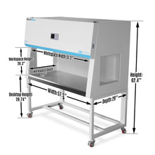 Load image into Gallery viewer, MechMaxx 57.5″ Wide CB-H2Pro Horizontal Laminar Flow Clean Bench with HEPA Filtration &amp; UV Sterilization | ISO Class 5