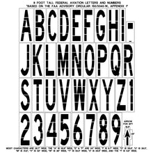 Load image into Gallery viewer, NewStripe FAA Individual Letter &amp; Number Stencil