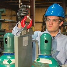 Load image into Gallery viewer, Justrite™ Double Cylinder Hand Truck w/ Firewall &amp; Hoist Ring 16 In Pneumatic Wheels Rear Casters &amp; Tool Box