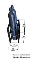 Load image into Gallery viewer, 1 Wide by 2 Deep, Gas Cylinder Barricade Rack, 2 Cylinder Capacity - 35084