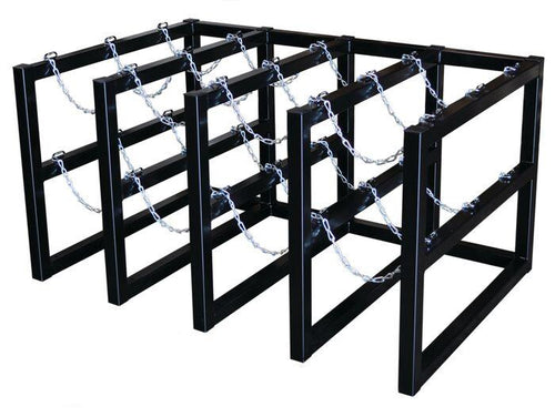Justrite™ Gas Cylinder Barricade Rack 12 Cylinder Capacity 4 Wide by 3 Deep