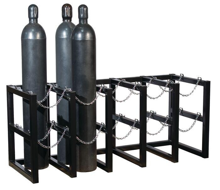 Justrite™ Gas Cylinder Barricade Rack 10 Cylinder Capacity 5 Wide by 2 Deep