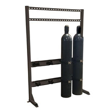 Load image into Gallery viewer, Justrite Steel Gas Cylinder Process Stand, 4 Cylinder Capacity, In-Line  - 35310