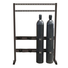 Load image into Gallery viewer, Justrite Steel Gas Cylinder Process Stand, 4 Cylinder Capacity, In-Line  - 35310