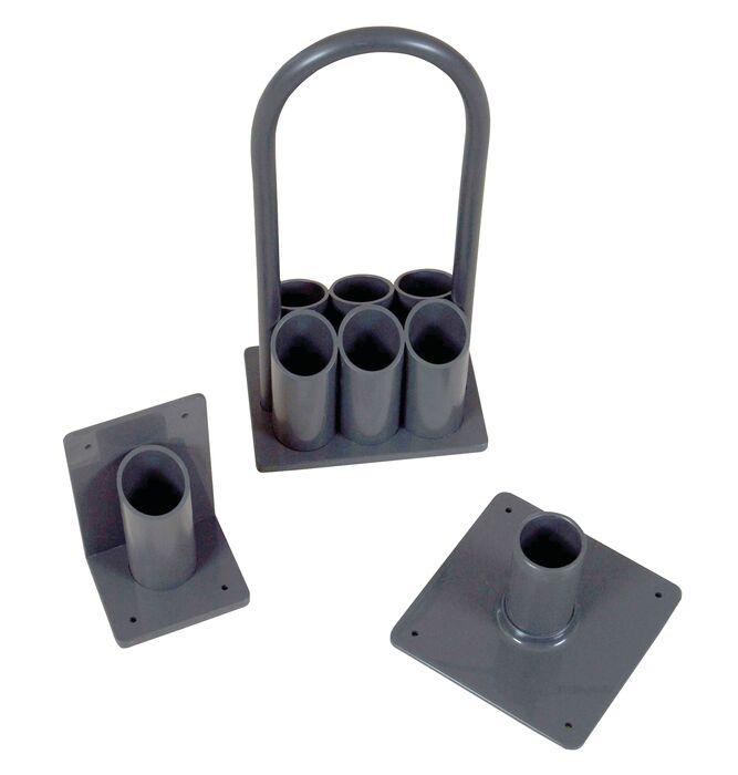 Justrite PVC Lecture Bottle (LB) Small Gas Cylinder Stand, 1 Cylinder Capacity, Bench Mount - 35316