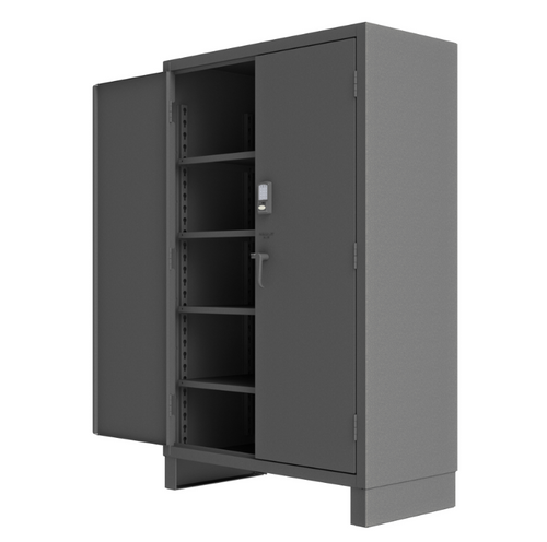 Durham 3703CX-BLP4S-95 Access Control Cabinet, 14 Gauge, 4 Shelves, 48 X 24 X 78