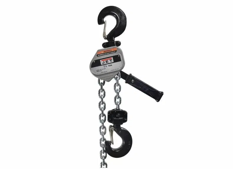 Jet Tools - JLA-150-10SH, JLA Series 1-1/2 Ton Lever Hoist, 10' Lift & Shipyard Hooks