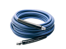 Load image into Gallery viewer, MTM Hydro 1/4" KobraJet Smooth Blue Hose, 4300 PSI, 50 FT, Non-Marked, 3/8" Male Fixed and Swivel. - 29.5401