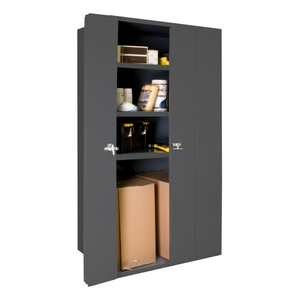 Durham 3950-3S-95 Space Saving Cabinet, 14 Gauge, 3 Shelves, 36 X 18 X 72