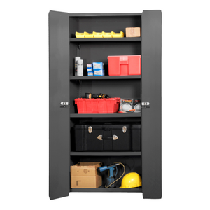 Durham 3952-4S-95 Space Saving Cabinet, 14 Gauge, 4 Shelves, 36 X 18 X 84