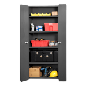 Durham 3953-4S-95 Space Saving Cabinet, 14 Gauge, 4 Shelves, 36 X 24 X 84