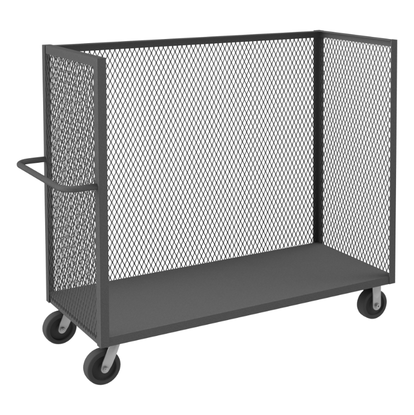 Durham 3ST-EX3048-1AS-95 3 Sided Mesh Truck, 1 Adjustable Shelf, 30 X 48