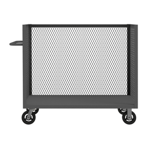 Durham 3ST-EX244843-6MR-95 3 Sided Mesh Truck, 1 Base Shelf, 24 X 48