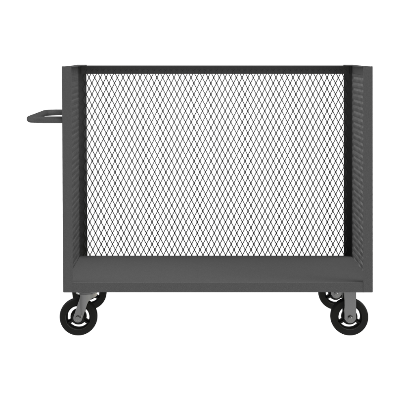 Durham 3ST-EX304845-8MR-95 3 Sided Mesh Truck, 1 Base Shelf, 30 X 48