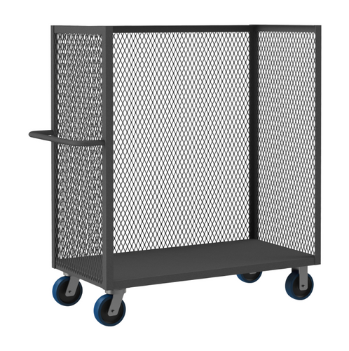Durham 3ST-EX2448-6PU-95 3 Sided Mesh Truck, 1 Base Shelf, 24 X 48
