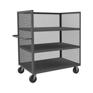 Durham 3ST-EX2448-3-95 3 Sided Mesh Truck, 3 Fixed Shelves, 24 X 48