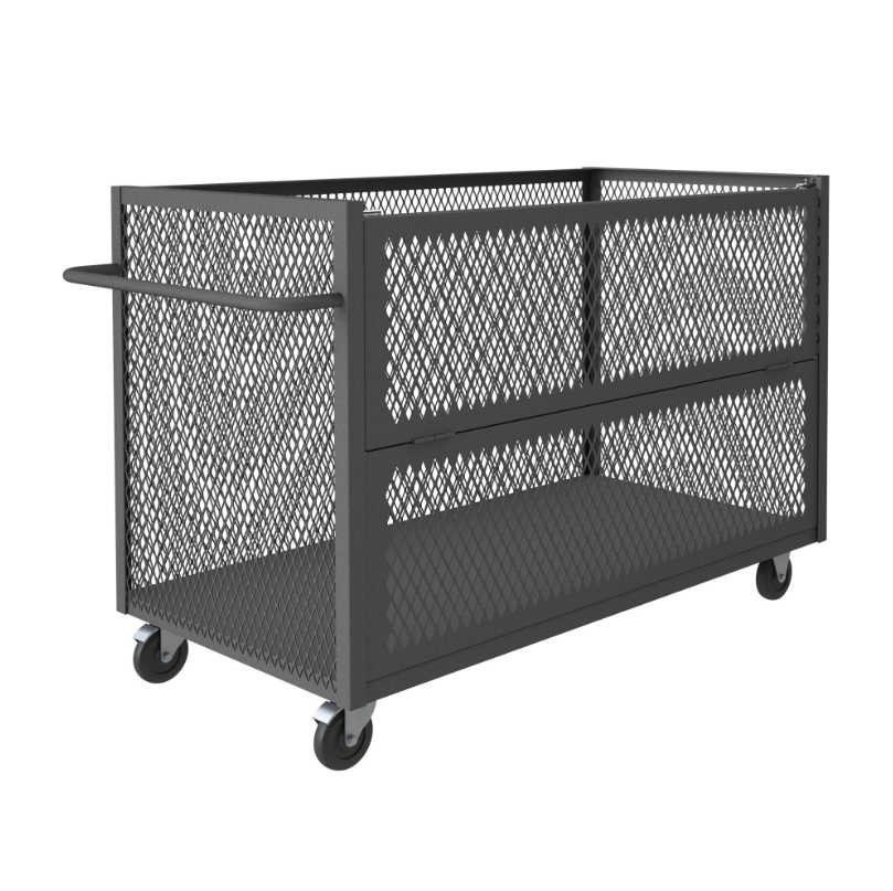 Durham 3STDG-EX3060-5PO-95 3 Sided Mesh Truck, Drop Gate, 30 X 60