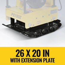 Load image into Gallery viewer, MechMaxx 5.8 HP Reversible Plate Compactor with Wheel Kit and Extension Plates, 5625 lb Centrifugal Force, PC150Z