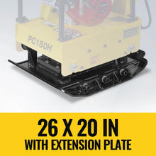 Load image into Gallery viewer, MechMaxx Honda GX160 Reversible Plate Compactor with Wheel Kit and Extension Plates, 5625 lb Centrifugal Force, PC150H