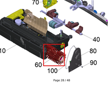 Load image into Gallery viewer, Kärcher 4.762-407.0 Roller Brush Complete Green Br 45/40 - highlighted in parts diagram